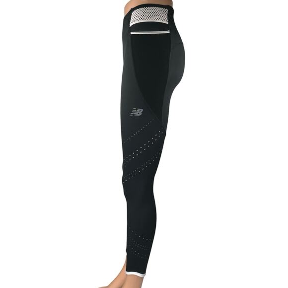 New Balance Q SPEED Shape Shield Black Skinny High Rise Workout Leggings Pants S - Picture 2 of 5